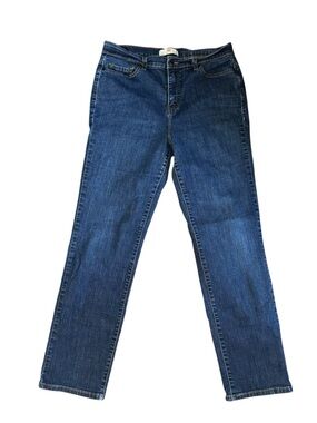 Levis 512 Perfectly Slimming Jeans Womens 16 Medium Straight Stretch Blue